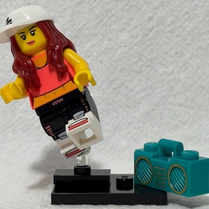 Lego Minifigure Breakdancer CMF 71027-2 Series 20, Retired, Includes Foil Pack Accessories Stand Instructions, Mint Condition, Fast Shipping