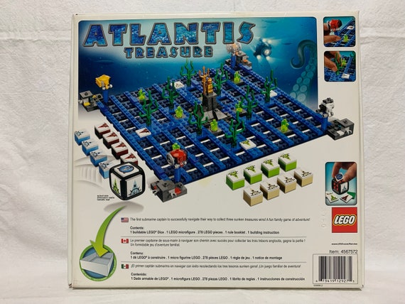 Lego Games Atlantis Treasure 3851 Brand New Complete Set in Original Box Released 2010 Retired 280 Pieces Including Gold Microfigure Etsy