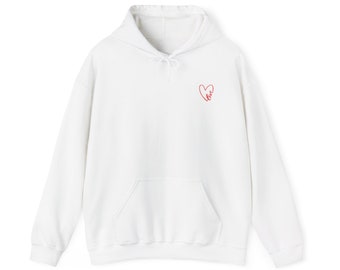 Sudadera con capucha Love, Sudadera con capucha Love para mujer, Sudadera con capucha del Día de San Valentín, Sudadera con capucha para niñas, Sudadera con capucha Trendy Love, Sudadera con capucha Te quiero, Diseño delantero y trasero