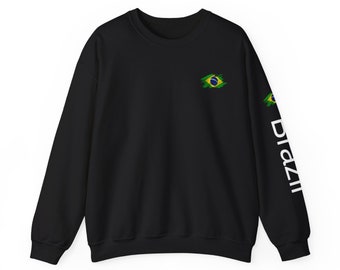 Brazil Sweatshirt, Brazil Crewneck Brazil Tee, Viva Brazil, Brazilian Pride, Brazil Long Sleeve, Brazil Sweater, Brazil Gift, Brazilian Flag