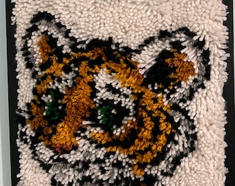 Framed Tiger Latch-hook