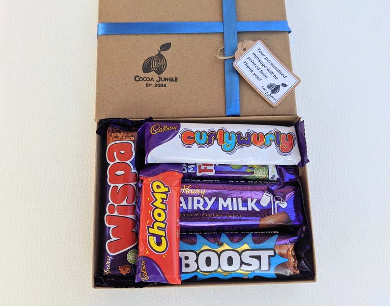 Chocolate Gift Box Chocolate Bar Hamper Treat Box Happy Birthday Gift Thank You Gift Chocolate Box Candy Bar Food Box Sweets image 8