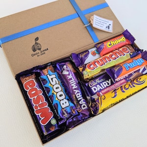 Chocolate Gift Box Chocolate Bar Hamper Treat Box Happy Birthday Gift Thank You Gift Chocolate Box Candy Bar Food Box Sweets Standard Box