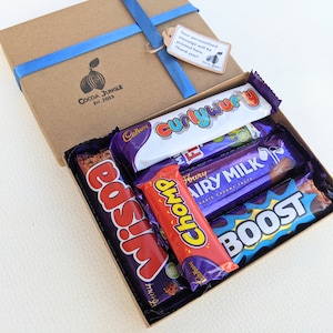 Chocolate Gift Box Chocolate Bar Hamper Treat Box Happy Birthday Gift Thank You Gift Chocolate Box Candy Bar Food Box Sweets Small Box