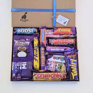 Chocolate Gift Box Chocolate Bar Hamper Treat Box Happy Birthday Gift Thank You Gift Chocolate Box Candy Bar Food Box Sweets image 2