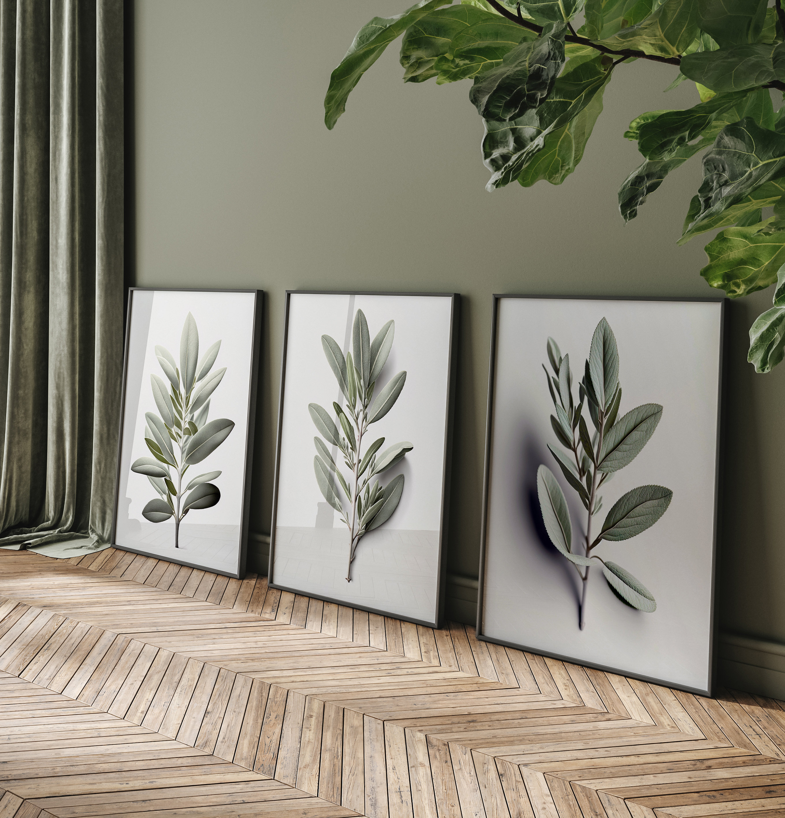 Sage Green Wall Art Prints, 3 Piece Wall Art, Sage Green Decor, Over ...