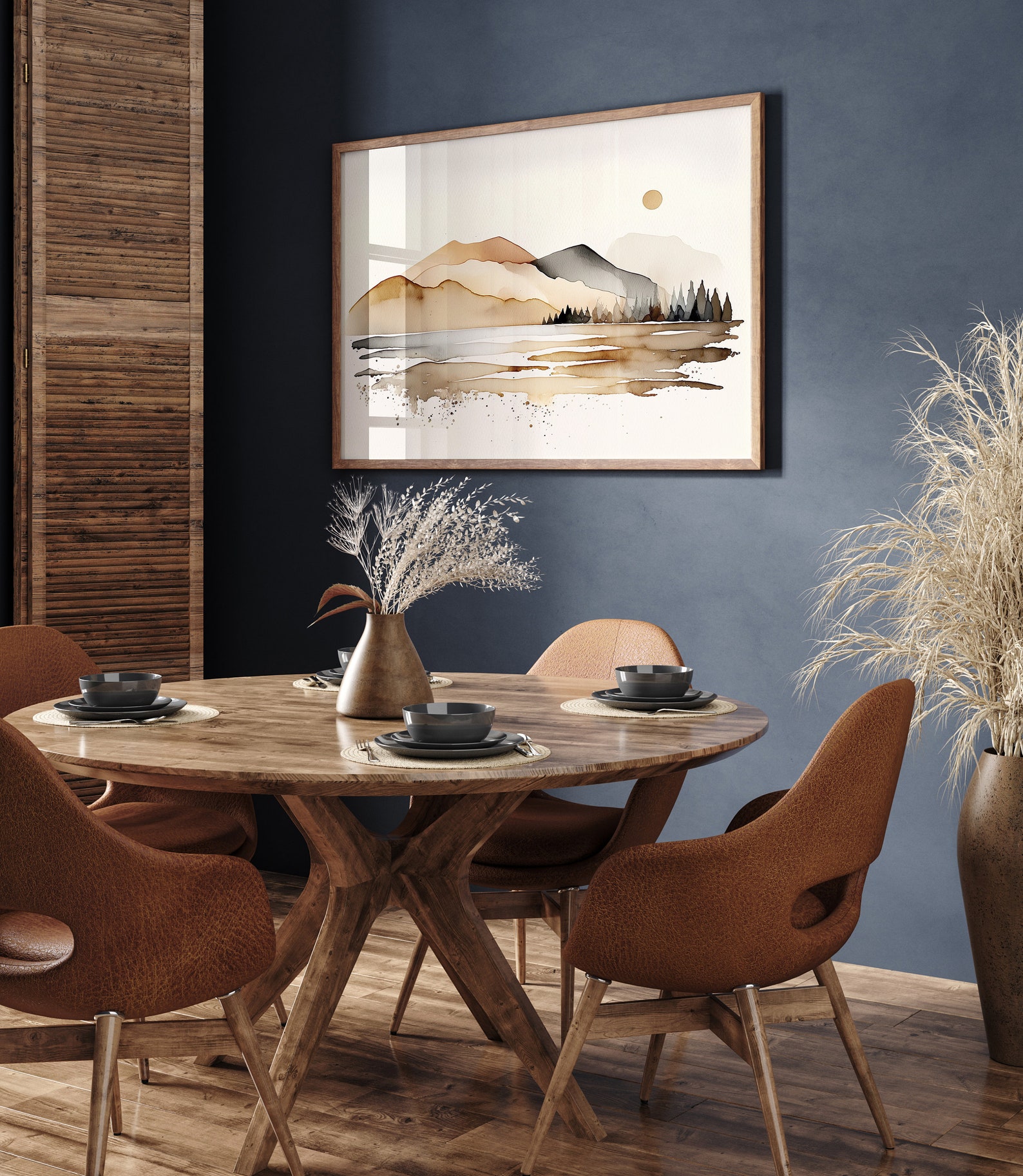 Japandi Wall Art Watercolor Wall Art Minimalist Art Modern - Etsy