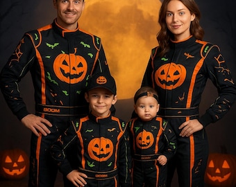 Pumpkin Kart Racing Suit: Halloween Jack-o'-Lantern Costume