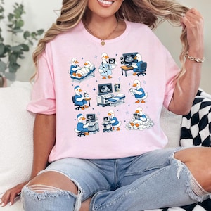 Sonographie Tech Dumme Gans Shirt, Ultraschall Tech Geschenk, RDMS Sweatshirt, Sonograph Abschlussgeschenk, OBGYN Krankenschwester Ultraschall T-Shirt