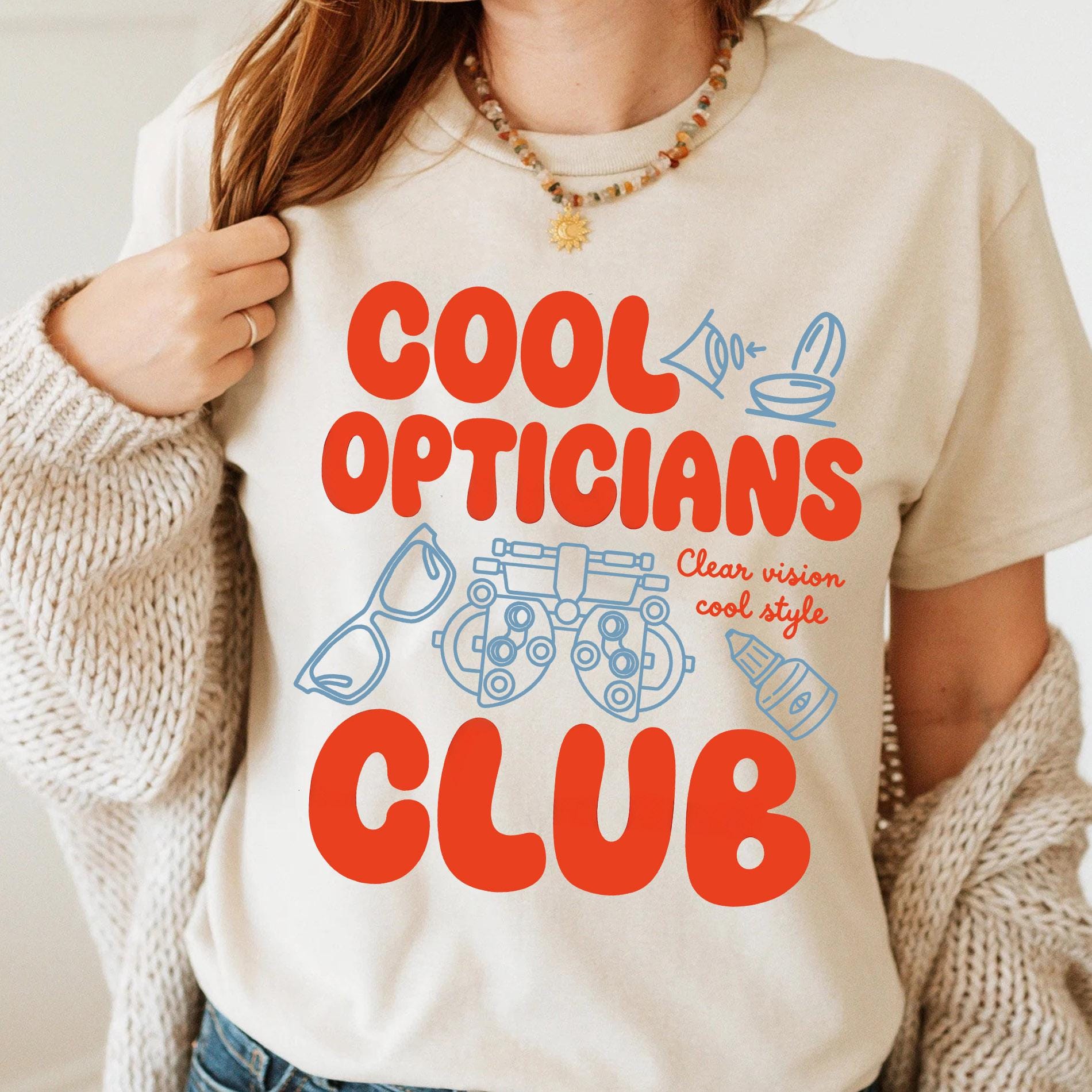 Optometry Funky Letters Cool Opticians Club Tshirt, Optometry Sweatshirt, Ophthalmology Sweater ...