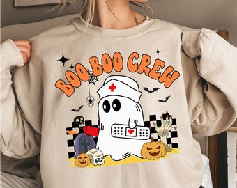 Boo Boo Crew Shirt, Boo Nurse Shirt, Cute Ghost Shrit, Halloween Nurse Shirt, Spooky Nurse Shirt, Halloween Nurse Gift, Nursing School Shirt