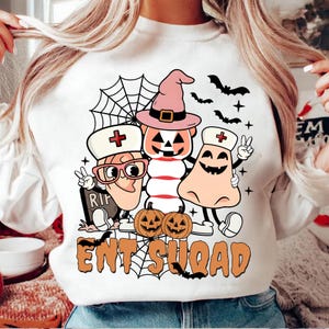 Ent Squad Shirt, Halloween Nurse Sweatshirt, Ear Nose Thoat Hoodie, Spooky Season Nurse Shirt, Ent Crew Hoodie, Halloween Gift