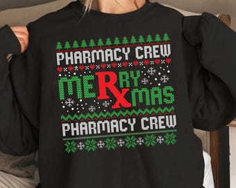 Hässliche Weihnachten Apotheke Shirt, Apotheke Techniker Sweatshirt, Ferienzeit Pullover, Weihnachten Apotheker Hoodie, Geschenk für Sie