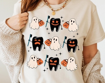 Spooky Dental Halloween Season Shirt, Dental Halloween Shirts, Matching Halloween Dental Shirts, Dental Hygiene Sweatshirts, Dental Gift