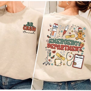 Emergency Department ER Nurse Christmas Shirt, Nurse Christmas Shirt, Emergency Room Rn Tshirt, Emergency Department Gif, Christmas Shirt