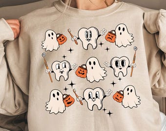 Spooky Halloween Dentist Shirt, Dental Halloween Shirts, Matching Halloween Dental Shirts, Dental Hygiene Sweatshirts, Dental Gift