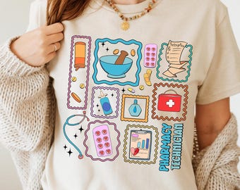Pharmacy Technician Staff Shirt, Graduation Gift, Pharmacy Student Tee, Pharmacy Squad, Pharmacist Sweatshirt, Gift For Her