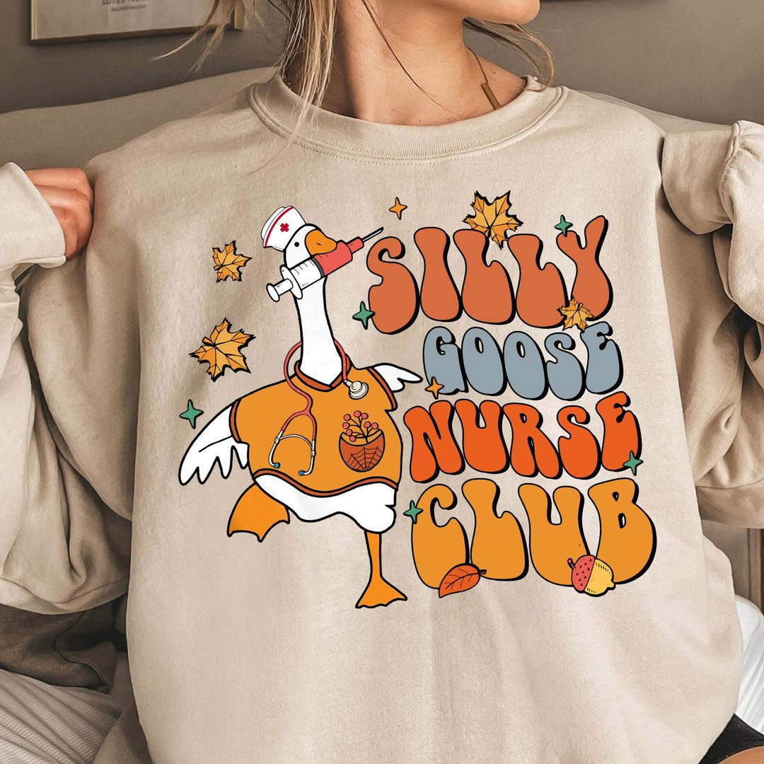 Silly Goose Nurse Club Shirt, Halloween Nurse Shirt, Fall Nurse Shirt ...
