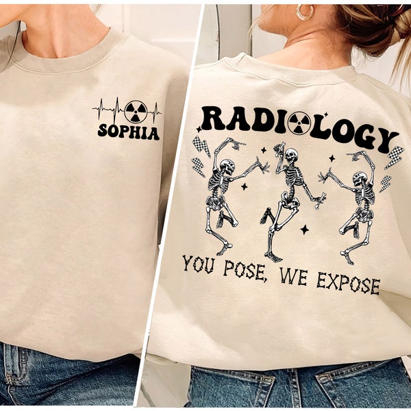 Radiology You Pose We Expose Shit, Xray Tech Shirt, Custom Name Rad Tech Shirt, RT Tech Shirt, Radiology Technologist Halloween Shirt