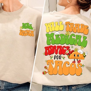 A enfermeira Fiesta trocará conselhos médicos por camisa de tacos, camisa de enfermeira Cinco De Mayo, camisa de enfermeira mexicana, camisa de enfermagem