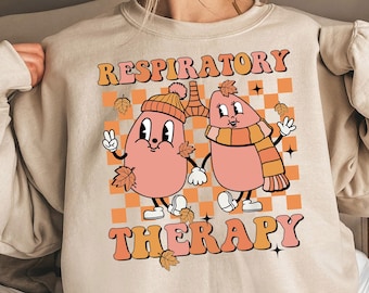 Thanksgiving Respiratory Therapy Shirt, Respiratory Therapist Fall Sweatshirt, Fall Lung Squad Shirt, Lung Therapist Shirt, Halloween Nurse