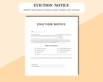 Editable Eviction Notice Template (PDF & Word)
