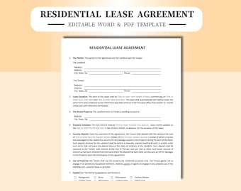 Contrato de arrendamiento de vivienda: Plantilla editable en Word y PDF