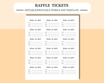 Powerball Printable Raffle Sheet - Etsy UK