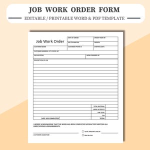 Werkopdrachtformulier: bewerkbaar in Microsoft Word, Adobe Acrobat PDF of Google Docs. Werkopdrachtformulier. Aanvraagformulier werk.