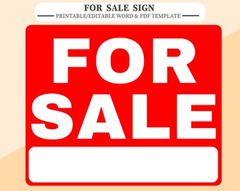 For Sale Sign PDF Digital Download 8 5x11 Inches PDF Format Printable Il 340x270.5739200397 Emdq