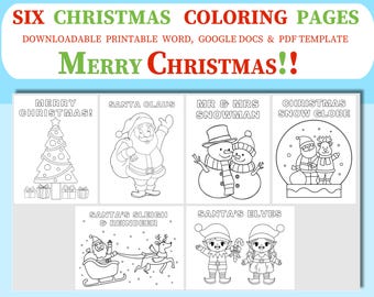 Christmas Coloring Pages: Simple Designs for Kids (PDF, Word, Google Docs)
