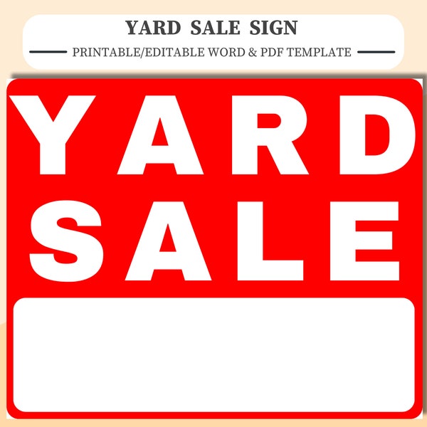 Yard Sale Signs Clipart Etsy