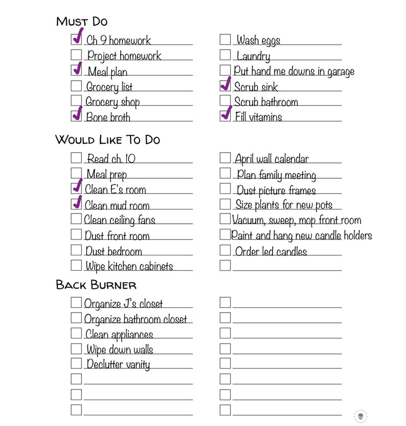Brain dump to do list template adhd to do list template digital