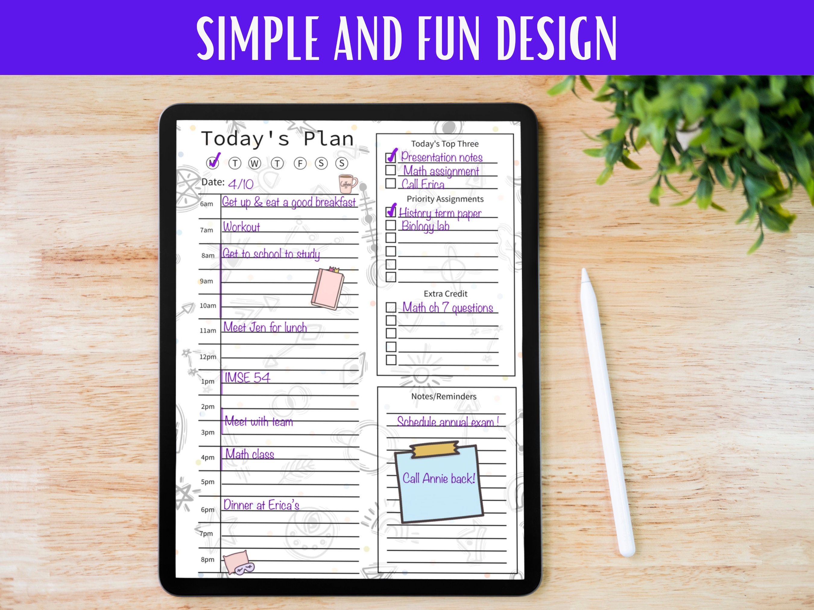 Printable Student Planner, High School Planner, Printable Academic ...
