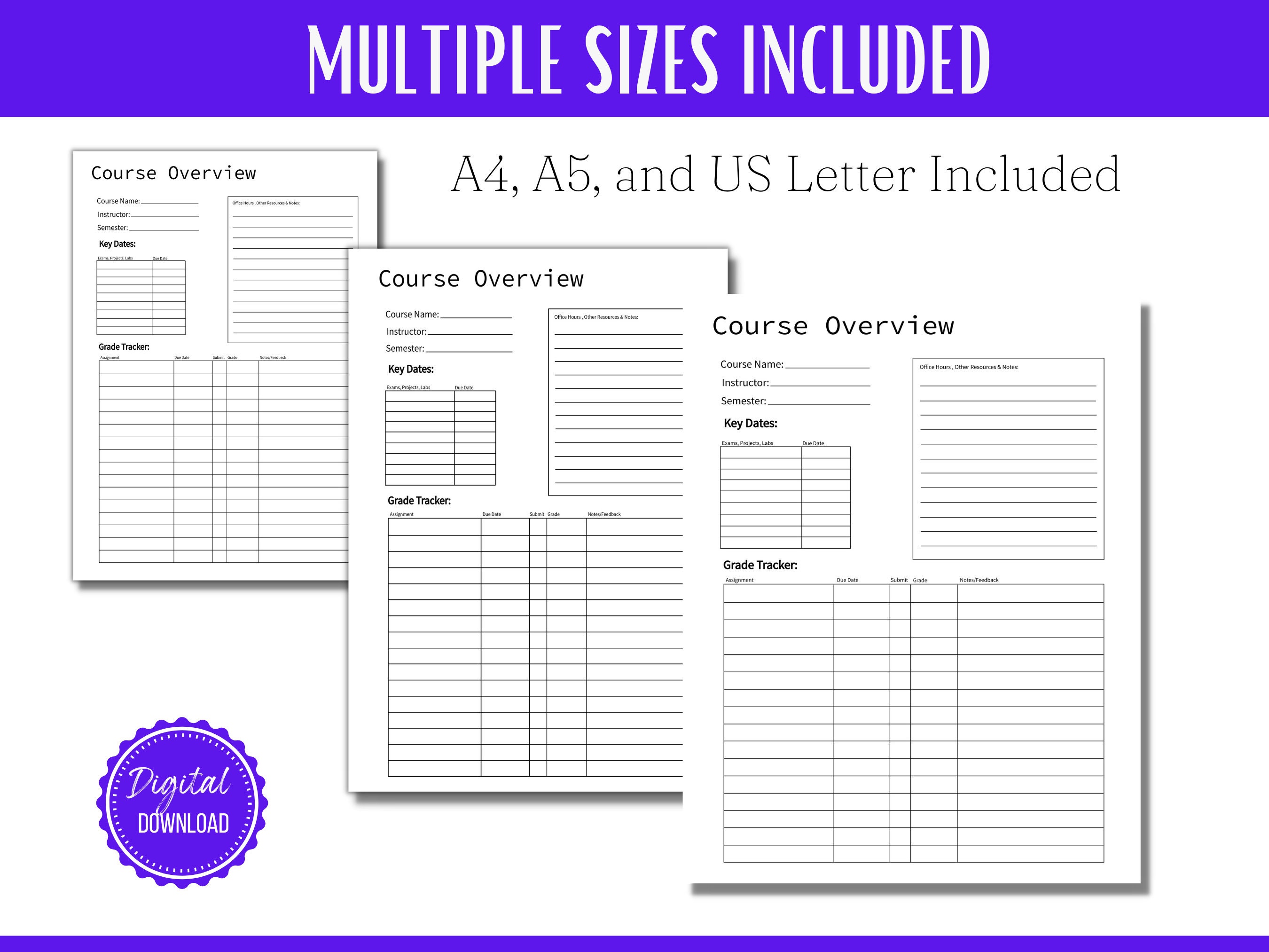 Printable Student Planner, High School Planner, Middle School Planner ...