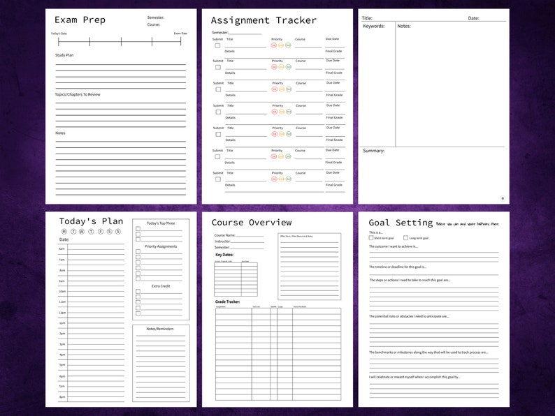 Printable Student Planner, High School Planner, Middle School Planner ...