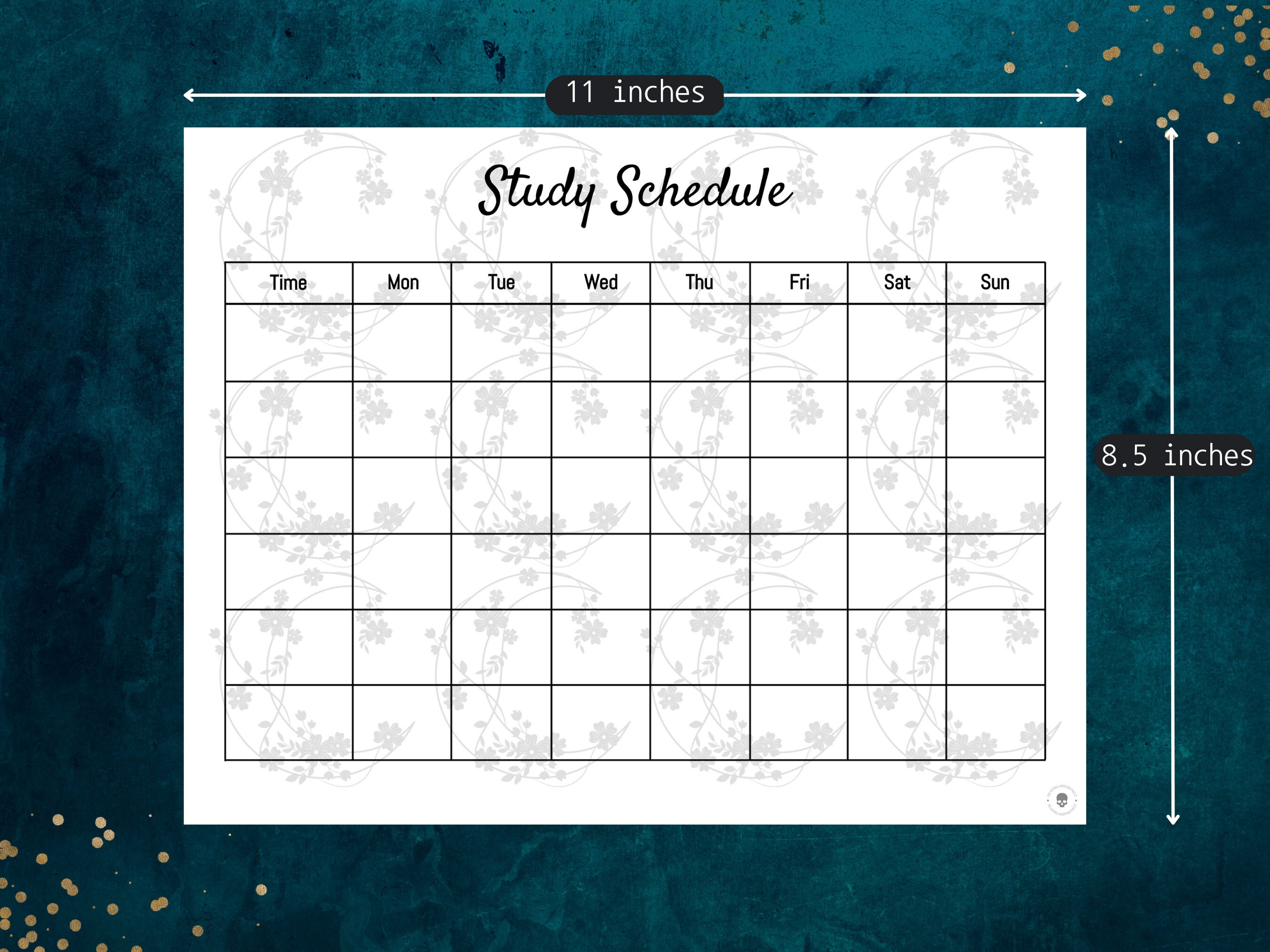 Printable Study Schedule Template Customizable Weekly Study Planner Achieve Your Academic Goals ...