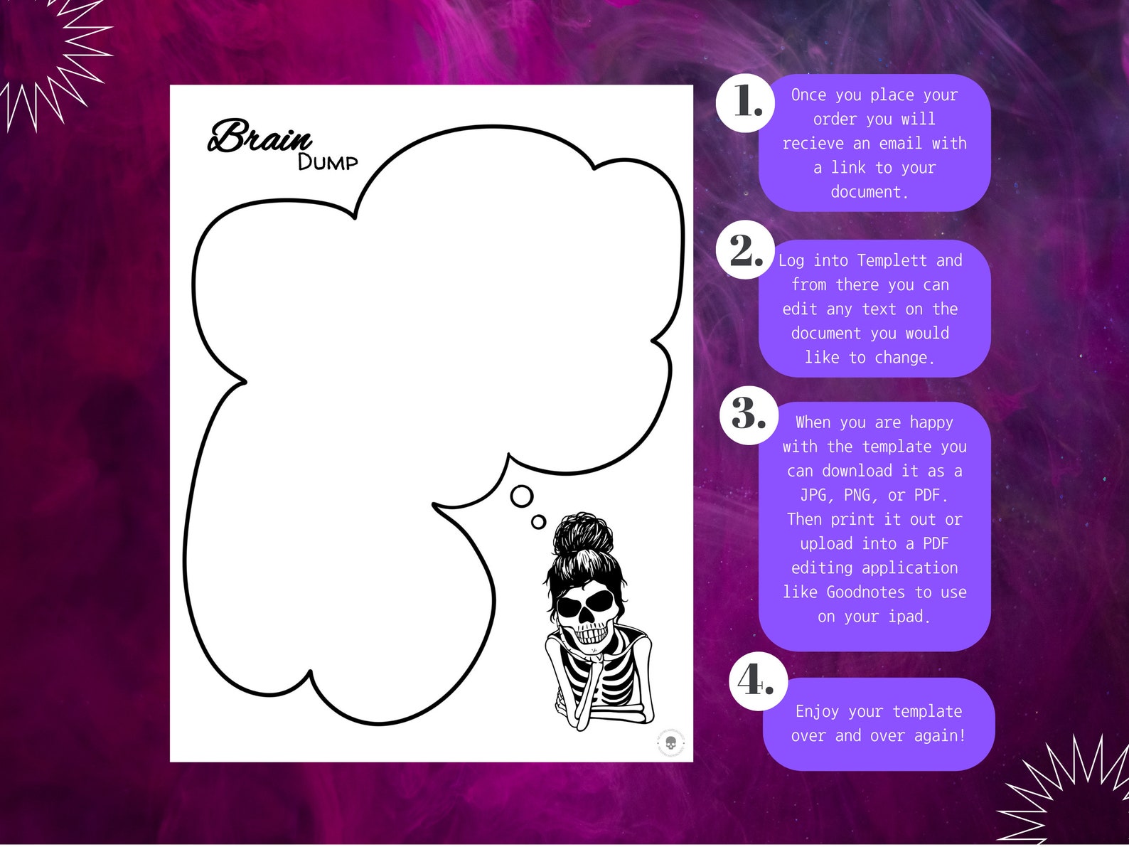 Brain dump to do list template adhd to do list template digital