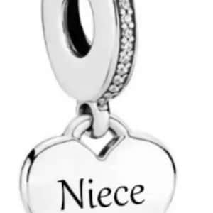 Niece dangle charm genuine  genuine 925 sterling silver gift