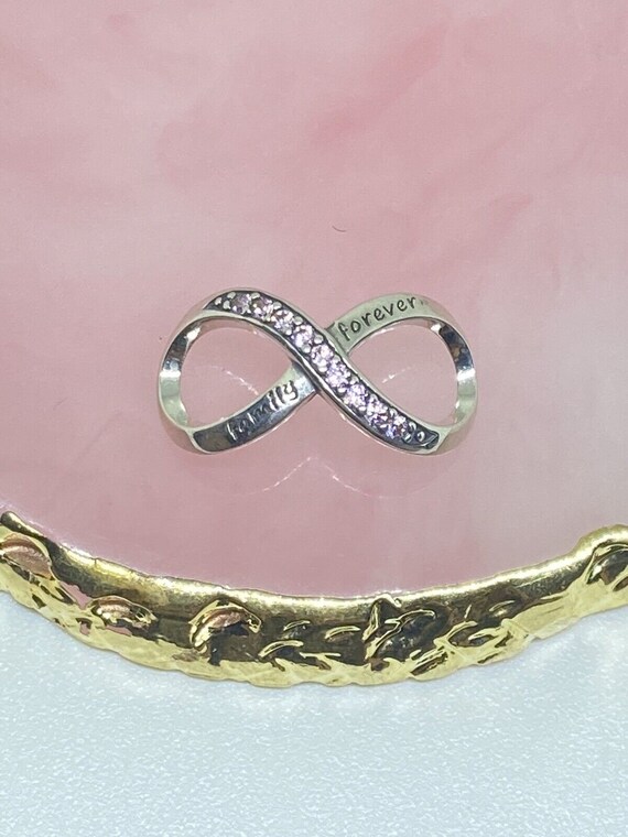 Pink Family Forever Infinity Charm Genuine 925 St… - image 2