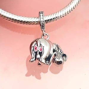 Cute eeyore the donkey charm 925 sterling silver for bracelet