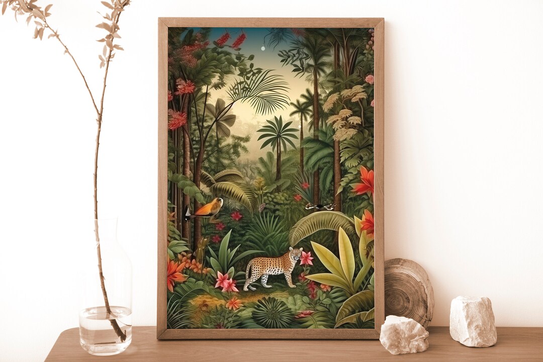 Tiger in a Tropical Storm (Surprised!), Rousseau, 1891 - 160 - Henri