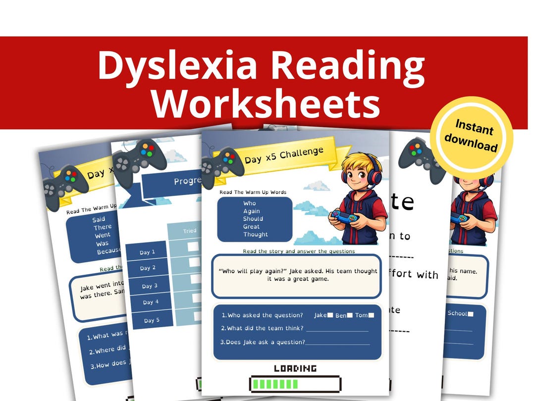 Dyslexia Reading Worksheets Age 7-9 | Dyslexia Worksheets | Dyslexia