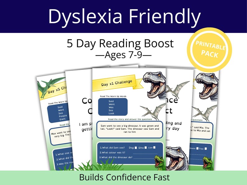 Dyslexia Worksheets Ages 7–9 Printable PDF | Reading Comprehension