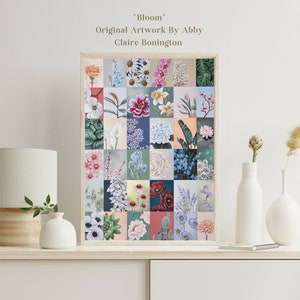 Bloom Art Print | Original Artwork | Floral Art Print | Canvas Art Print | Large Giclee Print