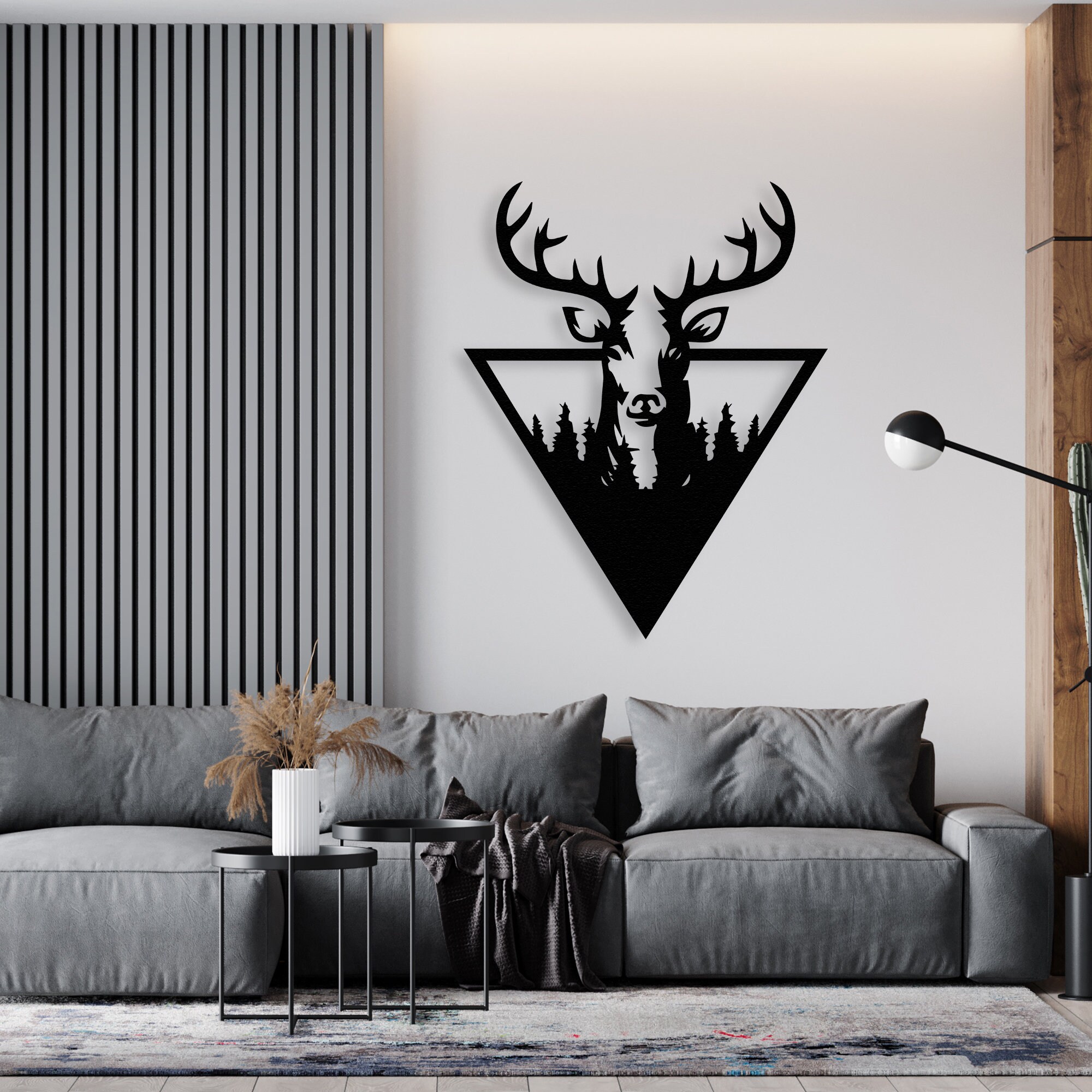 Metal Deer Wall Decor Deer Head Metal Wall Art Farmhouse Etsy