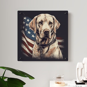 American Flag Acrylic Art , 4th Of July Acrylic wall art, Acrylic painting, Loyal Dog Acrylic Wall Art