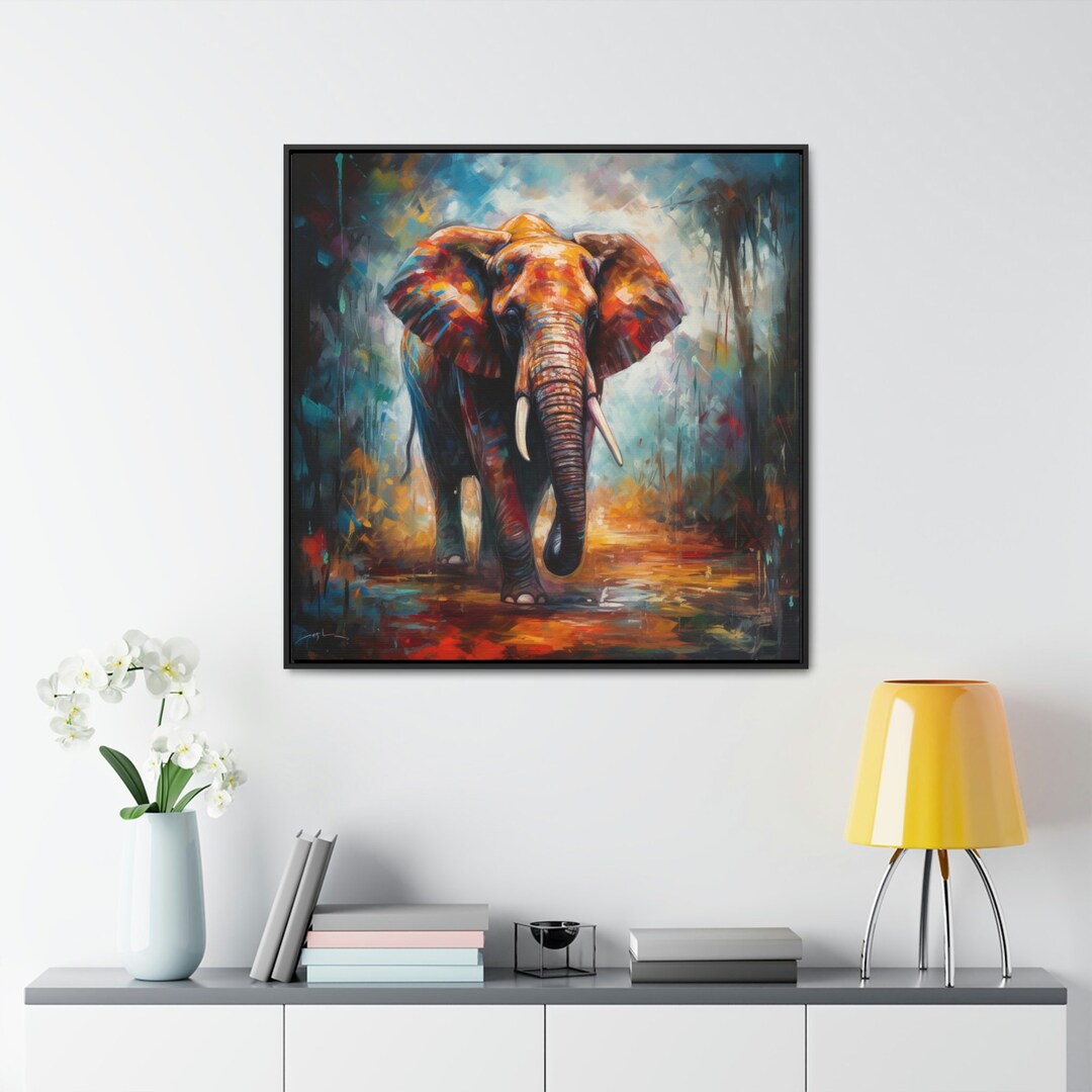 Elephant Oil Painting Original Artwork On Canvas Wild Animal Etsy Elephant Oil Painting Original Artwork On Canvas Wild Animal Etsy