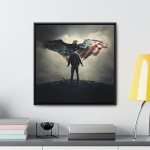 Extra Large Canvas Art American Flag Canvas Abstract Art On Canvas Contemporary Living Room Wall Art Modern Framed Painting