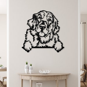 Golden Retriever Metal Wall Art, Golden Retriever Metal Sign, Peeking Dog Wall Decor, Metal Dog Decor, Dog Mom Golden Retriver Lover Gift